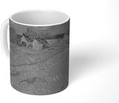 Mok - Les Vessenots à Auvers - Vincent van Gogh - Zwart - Wit - 350 ML - Beker