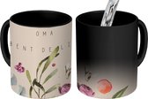 Magische Mok - Foto op Warmte Mokken - Koffiemok - Oma - Lieve oma - Bloemen - Quotes - Moederdag cadeautje - Magic Mok - Beker - 350 ML - Theemok - Mok met tekst