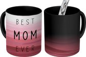 Mug Magique - Mug Photo Chaud - Cadeau Fête des Mères - Best Mom - Ever - Rose - 350 ML - Mug avec Texte