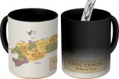Magische Mok - Foto op Warmte Mok - een kleurrijke kaart van Oost-Timor - 350 ML