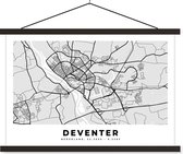 Porte-affiche avec affiche - Affiche scolaire - Carte - Nederland - Deventer - 150x100 cm - Lattes noires