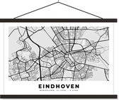 Affiche scolaire - Carte - Eindhoven - Pays- Nederland - 150x100 cm - Lattes noires