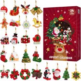 Adventskalender met kerstboomhangers - 24 unieke hangers - Resin kerst ornamenten - Onbreekbaar - Sinterklaas cadeau