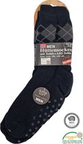 Antonio Huissokken – Heren Huissokken - Zwart - Heren - Antislip ABS - One Size (42-46) - Hüttensocken - Warme Huissok - Kerstcadeau voor mannen