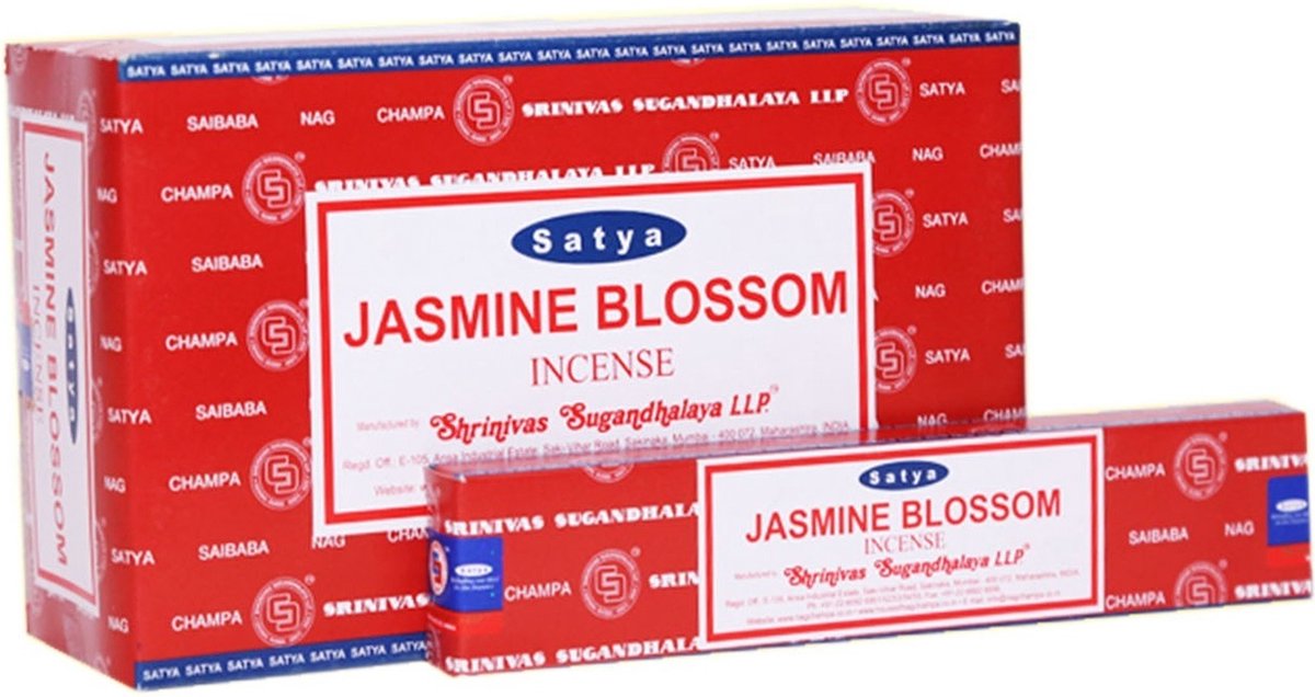 Satya Jasmine Blossom wierook (1 pakje van 12 stuks