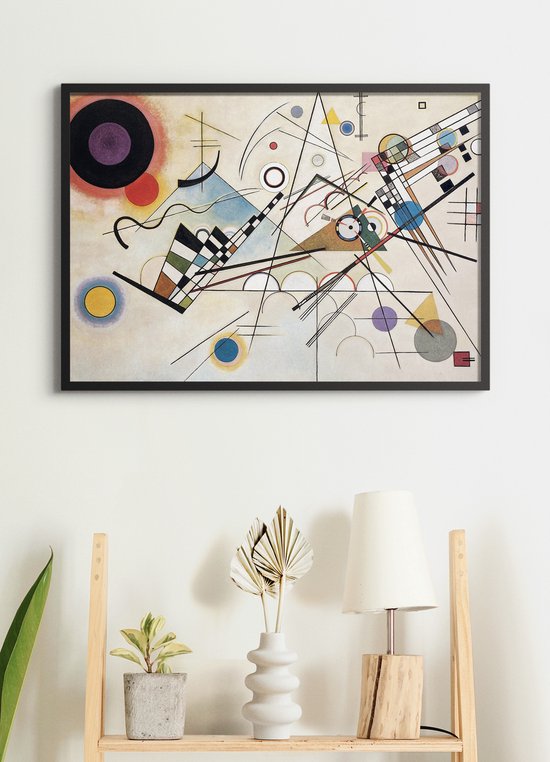 Affiche sous cadre noir - Composition VIII - Wassily Kandinsky - Art abstrait - 50x70 cm