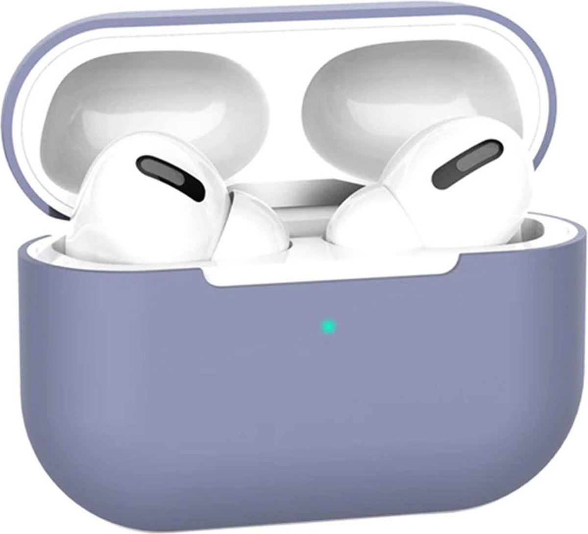 Jumada's hoesje geschikt voor Apple AirPods Pro - Soft Case - Cover - Onepiece - Siliconen - Blauwgrijs