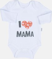 alisé Romper met lange mouwen i love mama Wit 74