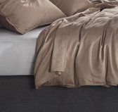 Luxe zijdezachte Katoen/Satijn Laken Bruin | 160x290 | Met Een Prachtige Subtiele Glans | Hoogwaardige Kwaliteit