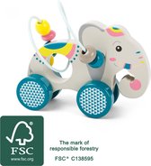 Olifanten houten speelgoed - Trekfiguur dieren - FSC® 100% -gecertificeerd