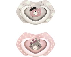 Canpol Babies Light Touch PURE COLOR Set symmetrische siliconen fopspenen , 2 stuks 18+ maanden