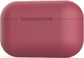 Jumada's hoesje geschikt voor Apple AirPods Pro - Soft Case - Cover - Onepiece - Siliconen - Bordeaux
