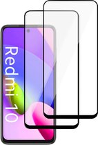 Xiaomi Redmi 10 Screenprotector Glas - Full Screen Beschermglas Screen Protector - 2x