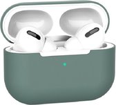 Jumada's hoesje geschikt voor Apple AirPods Pro - Soft Case - Cover - Onepiece - Siliconen - Olijfgroen