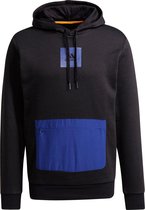 Adidas Hoody model Q4 Fleece - Zwart/Blauw - Maat L