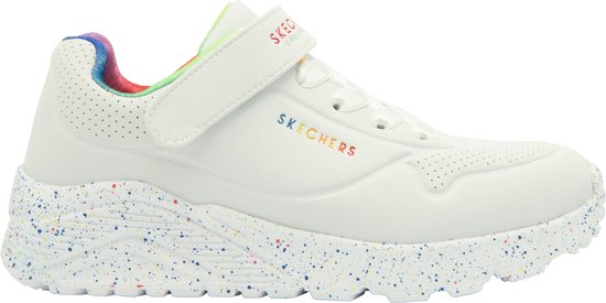 Skechers Uno Lite Rainbow Specks meisjes sneakers - Wit - Maat 34 - Extra comfort - Memory Foam