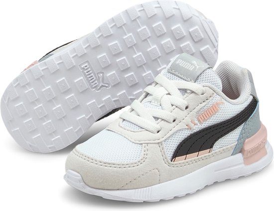 tafereel software markt Puma Sneakers - Maat 23 - Meisjes - Wit/Zwart/Roze | bol.com