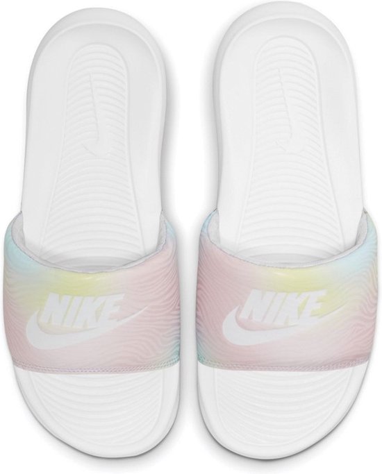 Nike Slippers - Maat 39 - Vrouwen - Wit/roze/blauw/geel | bol.com