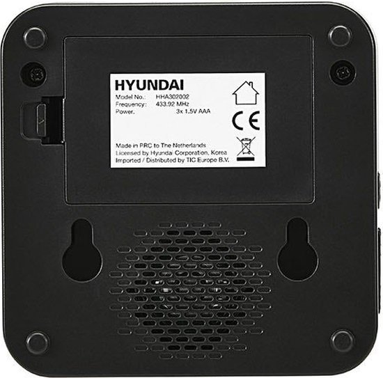 Hyundai – Moderne draadloze deurbel ontvanger – batterijen – zwart bol.com