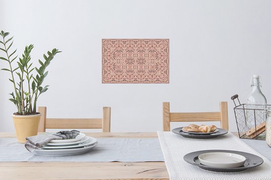 Stickers muraux - Tapis Persan - Tapis - Motifs - Rose - 30x20 cm - Film Adhésif