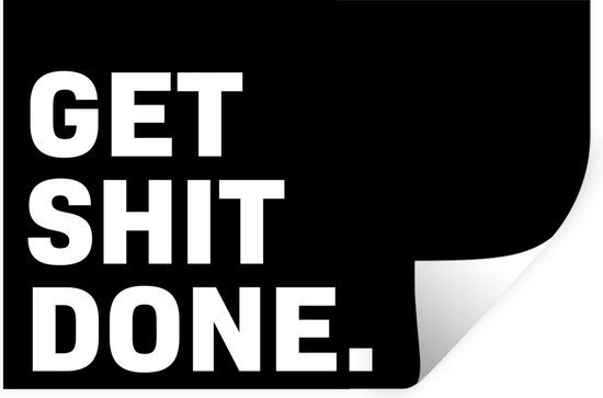 Stickers muraux - Film autocollant - Dictons - Faites de la merde - Citations - 120x80 cm - Film adhésif - Stickers muraux Chambre d'enfant - Papier peint autocollant