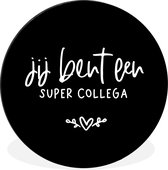 Wall Circle - Wall Circle - Collègue - Citations - Cadeau - Aluminium - ⌀ 90 cm - Intérieur et Extérieur