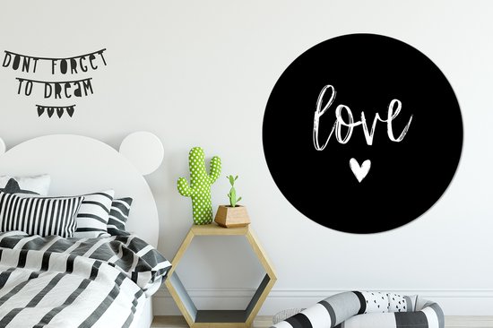 WallCircle - Wandcirkel - Muurcirkel - Vriendin - Love - Spreuken - Quotes - Aluminium - Dibond - 120x120 cm - Binnen en Buiten XXL