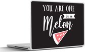Laptop sticker - 14 inch - You are one in a melon - Quotes - Spreuken - 32x5x23x5cm - Laptopstickers - Laptop skin - Cover