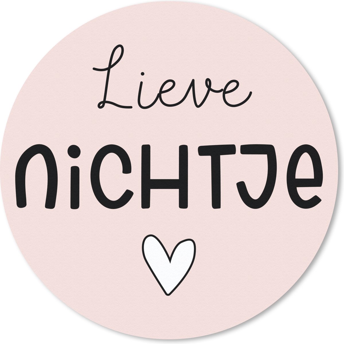 Muismat rond 30x30 cm - Mousepad Familie - Tekst - Minimalisme - Ronde muismatten
