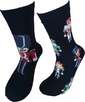 Kerst Cadeau - Verjaardag cadeau - Sokken met soldaat Grappige sokken - Kerst sokken - Notenkraker - Leuke sokken - Vrolijke sokken - Luckyday Socks - Kerst Cadeau sokken - Socks waar je Happy van wordt - Maat 42-47