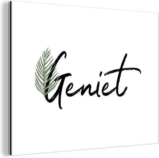 Décoration murale Métal - Peinture Aluminium Industriel - Citations - Enjoy - Dictons - 40x30 cm - Dibond - Photo sur aluminium - Décoration murale industrielle - Pour le salon/chambre