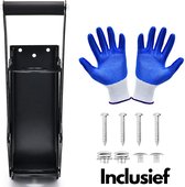 GEON - 2in1 Blikjespers - Blikkenpers - flessenpers - can crusher - Inclusief handschoen en bevestiging materiaal  - zwart