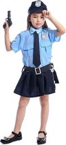 WiseGoods Luxe Politie Kostuum - Police - Carnaval - Halloween - Verkleedkleren Meisjes - Meiden - Speelgoed - Kids - 104/110