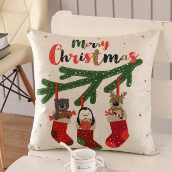 Sierkussen Christmas - Biking Red - 45x45 cm | Leen Bakker