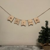 Mini slinger Let it Snow - Kerst - Kerstmis - Houten Slinger - Decoratie - Hout - Feestdecoratie - Versiering