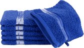 Homéé washandjes  Essentials 550g. m² 15x22cm 100% katoen badstof set van 6 stuks royal blauw