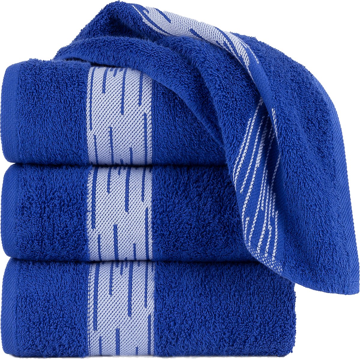 Homéé Handdoeken Essentials 550g. m² 50x100cm 100% katoen badstof set van 4 stuks royal blauw