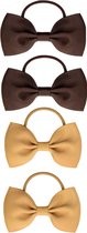 Noeuds à cheveux Basic avec noeud - "petit Choco" marron chocolat & moka - accessoires cheveux bébé - pinces à cheveux bébé - noeuds cheveux bébé - pinces à cheveux bébé