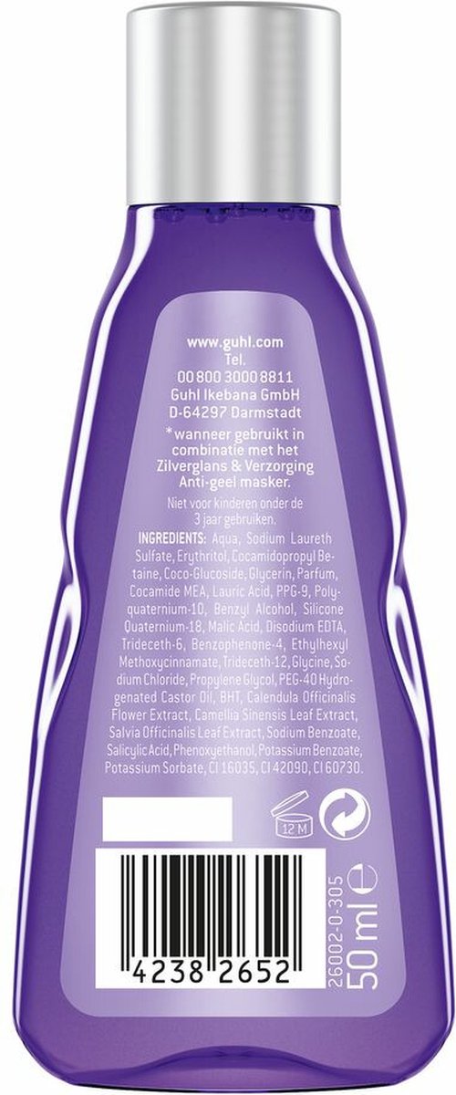 Guhl Zilverglans & Verzorging Shampoo Mini - 6 x 50 ml - Voordeelverpakking