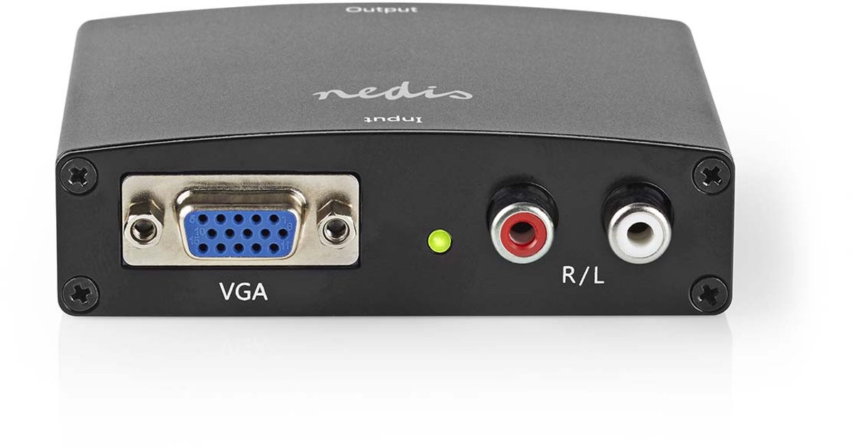 Nedis HDMI-Converter - VGA Female / 2x RCA Female - HDMI Output - 1-weg - 1080p - 1.65 Gbps - Aluminium - Antraciet
