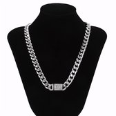 18K Massieve Klassieke Heren Ketting Verguld Zilver [SILVER-PLATED] [CLASSIC] [50 cm] - European Cuban Link Chain Hip Hop Urban Necklace