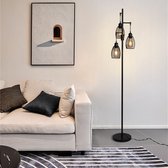 Noiller Industriële Vloerlamp - Vloerlamp - Vloerlampen woonkamer– Dimbaar - Zwart - Staand
