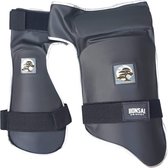 Bonsai Cricket - Premium Double Thigh pad Combo – Black – Youth RH - Right handed / Rechtshandig