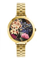 Ted Baker Ammy florals dameshorloge goud BKPAMF103 37,5 MM