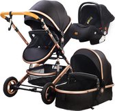 LuxMom 3 in 1 Kinderwagen - Buggy - Wandelwagen - Wieg - Autostoel Kinderen - Kids - Baby