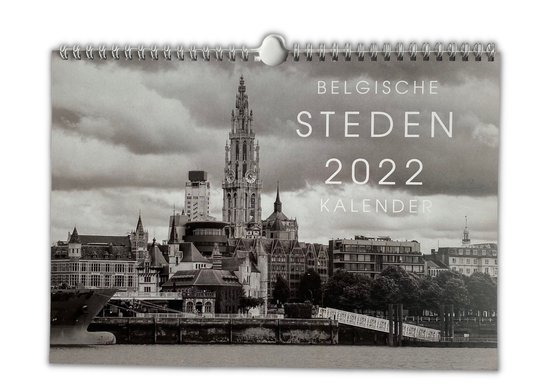 Kalender 2022 Wandkalender - Maandkalender - Steden België - Maand - A4 -  Zwart Wit -... | bol.com