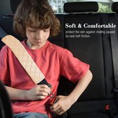 Housse de ceinture de sécurité de Luxe - Protecteur de ceinture de sécurité de voiture - Coussin de ceinture de sécurité - Beige - 2 pièces Protecteurs de ceinture de sécurité