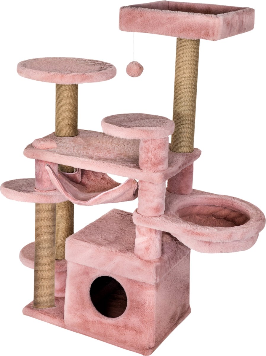AB Katten krabpaal Athena roze 108x65x129cm