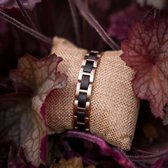 Holzkern armband Harmony (Ebbenhout/Rose)