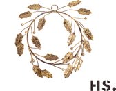 Home Society - Wreath Aurland - Kerstkrans - Krans - Goud - Metaal - 16.5cm